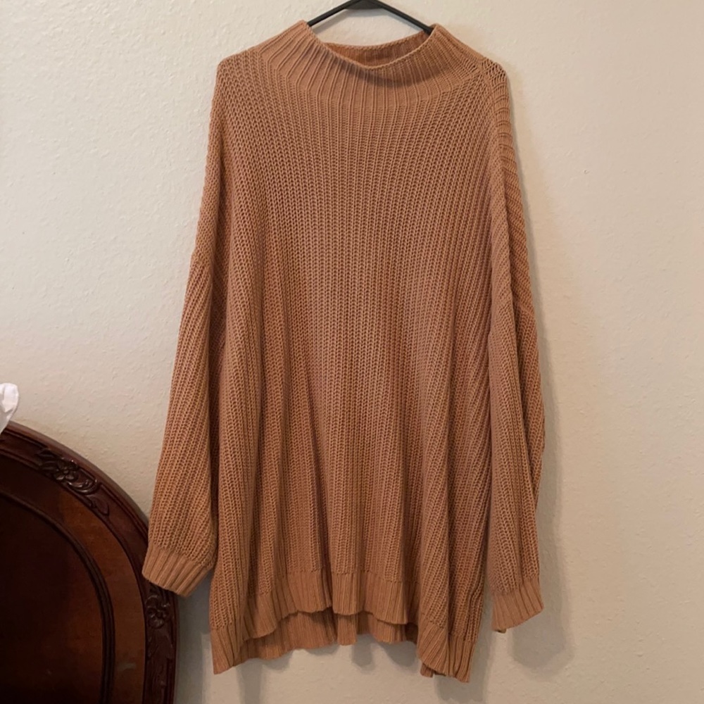 American eagle oversized mockneck knit sweater